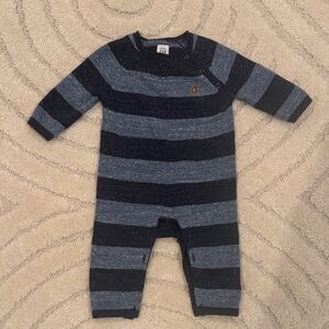 Baby Gap - Striped Navy and Light Blue Baby sweater One Piece